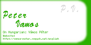 peter vamos business card